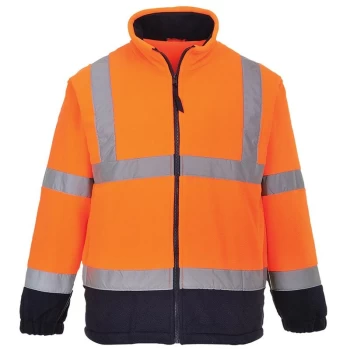 Image of F301ONRS - sz S Hi-Vis Two Tone Fleece - Orange/Navy - Portwest