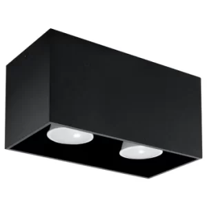 Image of Sollux Wall Lamp Plafond Quad Black