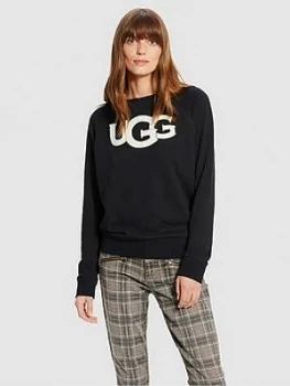 Image of Ugg Fuzzy Logo Crewneck Sweatshirt