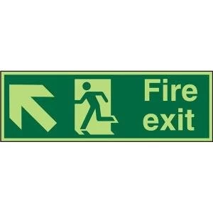 Image of Stewart Superior PSP317SRP Screw Plastic Sign 150x450 Fire Exit