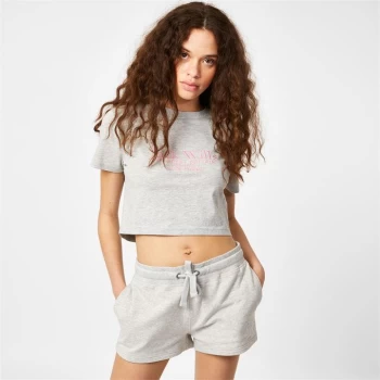 Image of Jack Wills Eccleston Crop T-Shirt - Grey Marl