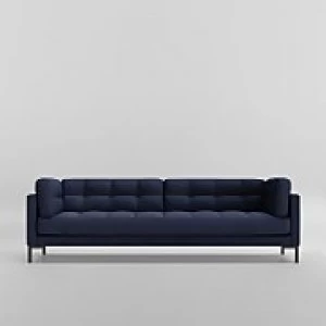 Image of Swoon Landau House Weave 3 Seater Sofa - 3 Seater - Navy