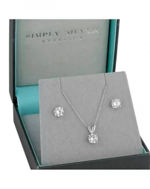 Image of Simply Silver Round Cubic Zirconia Set