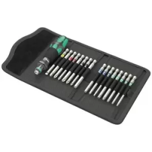 Image of Wera Kraftform Kompakt 60 Tool Finder 05059303001 Bit set 17 Piece Phillips, Pozidriv, TORX, Allen, Slot incl. screwdriver bit holder
