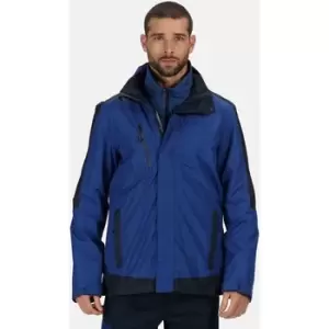 Image of Professional CONTRAST 3in1 Waterproof Jacket mens Parka in Blue - Sizes UK XS,UK S,UK M,UK L,UK XL,UK XXL,UK 3XL,UK 4XL