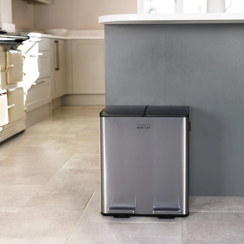 Image of 30L Double Compartment Kitchen Bin