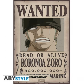 Image of One Piece - Wanted Zoro New Small Poster