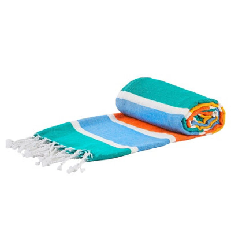 Image of Nicola Spring Deluxe Cotton Turkish Bath Towel - Multi Stripe