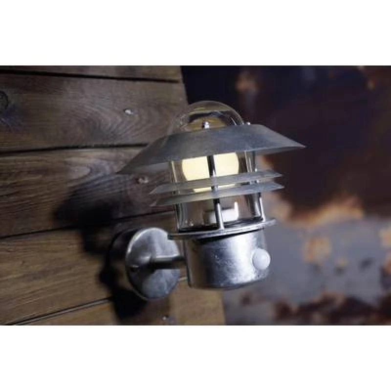 Image of Nordlux Nordlux Blokhus 25031031 Outdoor wall light (+ motion detector) Energy-saving bulb, LED (monochrome) E-27 60 W Steel 25031031