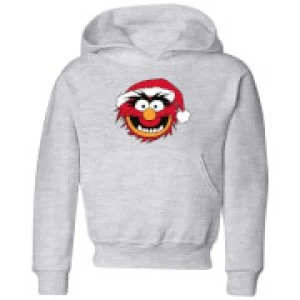 Image of The Muppets Animal Kids Christmas Hoodie - Grey - 3-4 Years