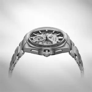 Image of Seiko Astron 10 Year Anniversary Limited Edition "Solidity Solar GPS Chronograph Silver Dial Titanium Bracelet Mens Watch SSH113J1