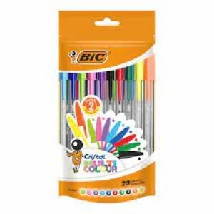 Image of Bic Cristal Multicolour Ballpoint Pen Assorted 20pk