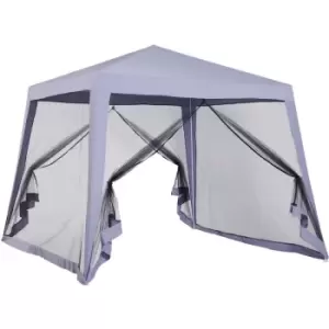Image of Outsunny Outdoor Gazebo Canopy Tent w/ Mesh Screen Walls