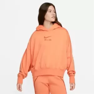 Image of Nike Air Fleece Hoodie Womens - Orange
