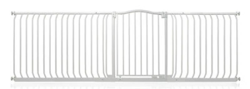 Image of Safetots Curved Top Safety Gate, 234Cm - 243Cm, Matt White, Pressure Fit Stair Gate