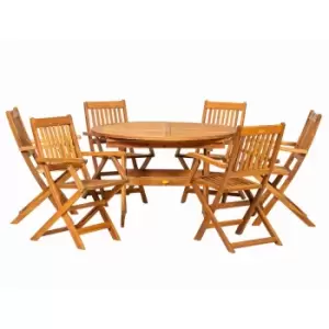 Image of Royalcraft Turnbury 6 Seater Extending Dining Set