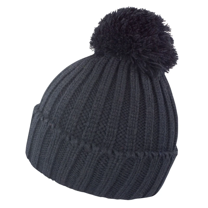 Image of Result Result Men Knitted HDI Quest Beanie in Black One Size Male 5063417941507