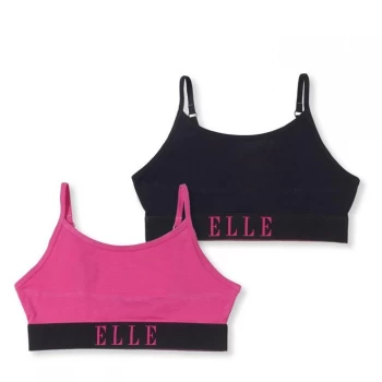 Image of Elle 2 Pack Bralette Junior Girls - Pink/Black