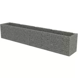 Image of Gabion Raised Bed Galvanised Steel 540x90x100cm Vidaxl Silver