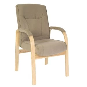 Image of Teknik Guildford Visitor Chair with Cappuccino Suede Effect