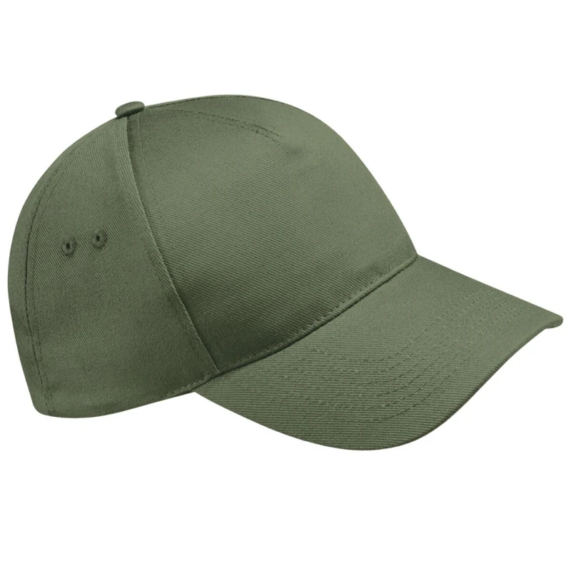 Image of Beechfield Beechfield Men Ultimate 5 Panel Baseball Cap in Dark Olive Dark Olive One Size Male 5063107048738