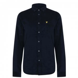 Image of Lyle and Scott Needle Corduroy Shirt - Dark Navy Z271