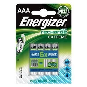 Image of Original Energizer LR03 800mAh 1.2V AAA Rechargeable Advanced NiMH Batteries Pack 4