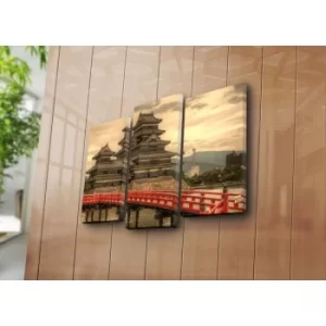 Image of 3KBPAT-19 Multicolor Decorative Canvas Painting (3 Pieces)