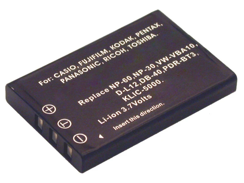 Image of 2-Power Digital Camera Battery 3.7V 1150mAh