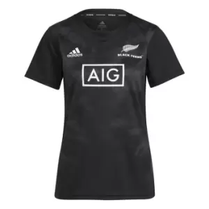 Image of adidas Black Ferns 2022 Rugby World Cup Home Shirt - Black