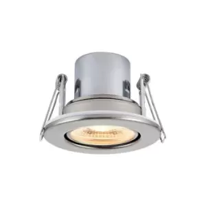 Image of Netlighting Shieldeco Fire Rated Integrated LED Tilt Recessed Light Satin Nickel