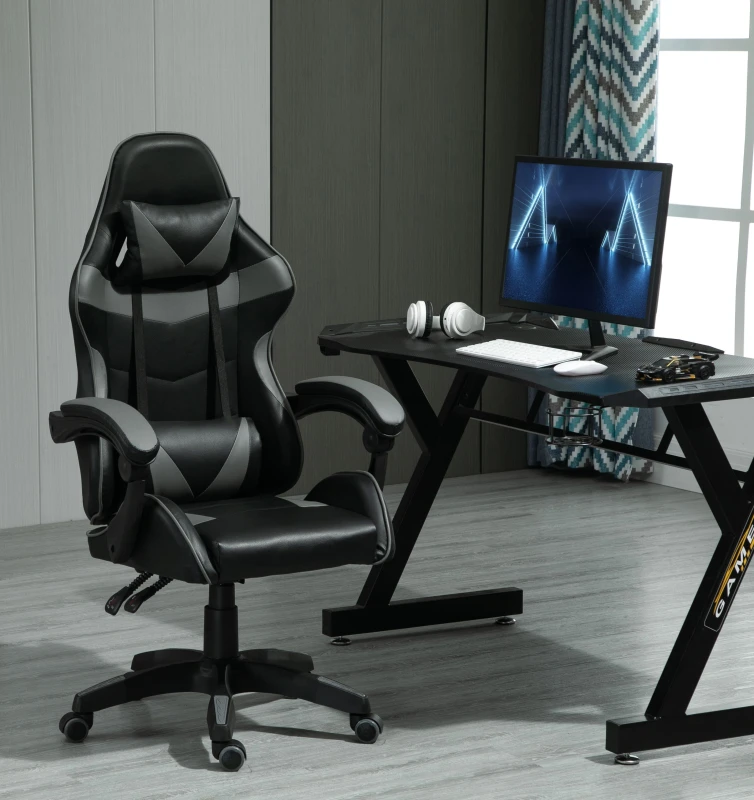 Image of MCC Direct Gaming Chair Computer Chair with Tilt and Swivel function Office Chair A Grey