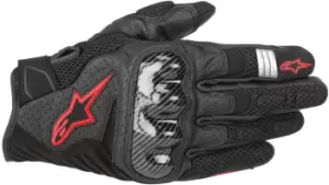 Image of Alpinestars SMX 1 Air V2 Gloves, black-red, Size S, black-red, Size S