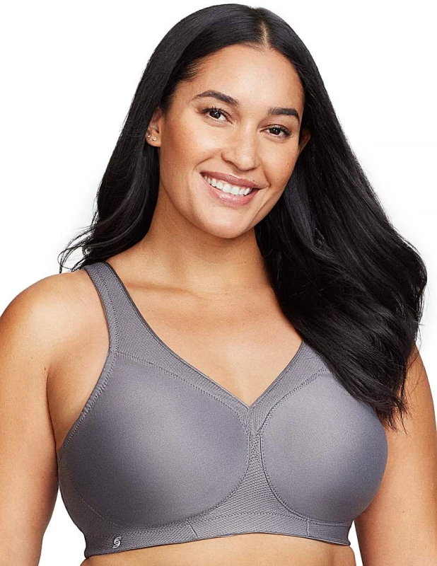 Image of Glamorise Glamorise 1006 Sport Bra Charcoal Grey - Glamorise - Size: 46H Charcoal Grey Female 46H VK30307