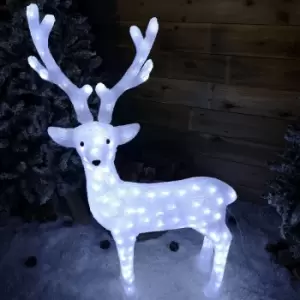Image of Samuel Alexander - 115cm LED Indoor Outdoor Standing Christmas Reindeer Decoration in Cool White