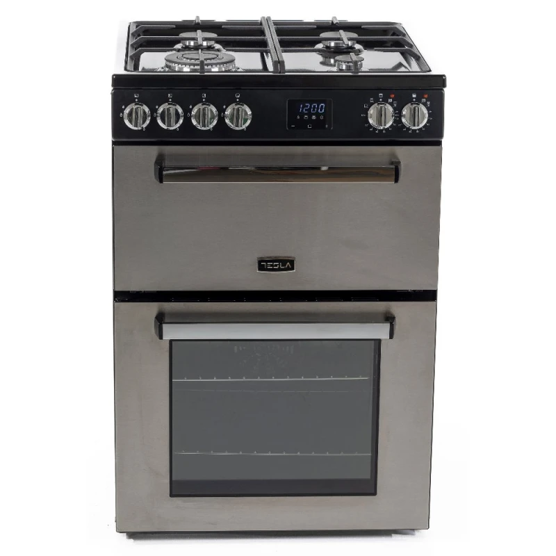 Image of Tesla TMRDF60SS 60cm Freestanding Dual Fuel Cooker - STAINLESS STEEL TMRDF60SS