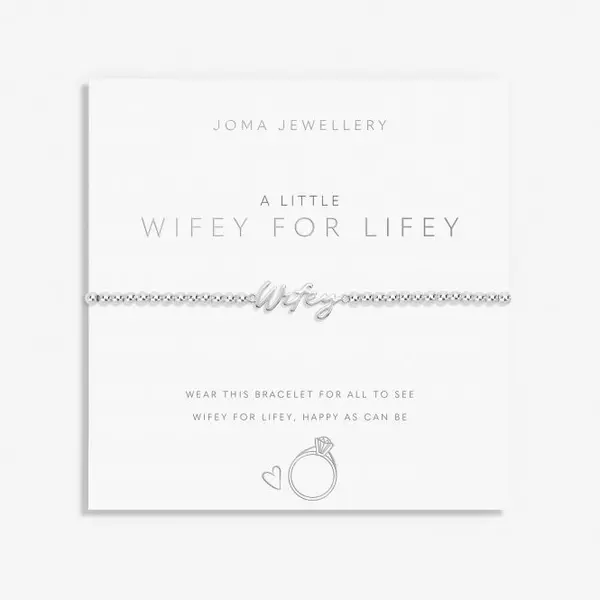 Image of A Little Wifey For Lifey Silver Plated 17.5cm Bracelet 7011