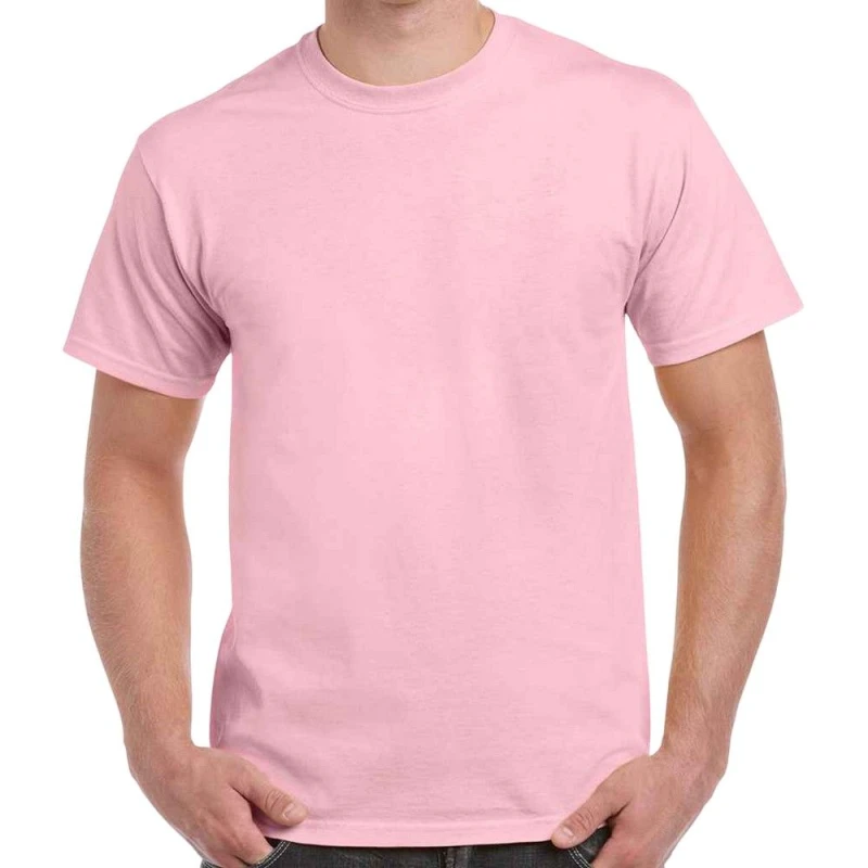 Image of Gildan Mens Heavy Cotton T-Shirt in Light Pink Size: Small Light Pink Male S