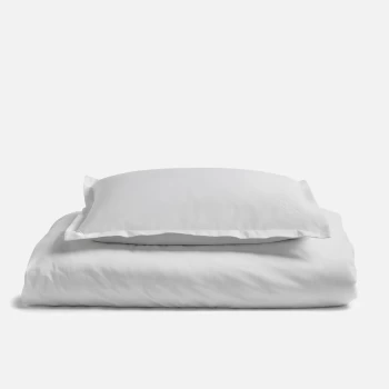 Image of White 100% Egyptian Cotton Duvet Set - Single