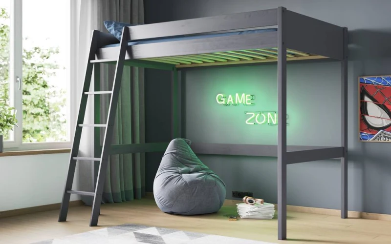 Image of Flair Noomi Tera Small Double Highsleeper (Frame Only) - Grey