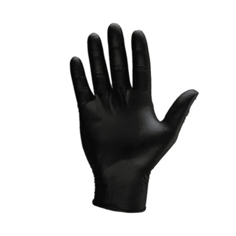 Image of McAlpine McAlpine Biodegradable Nitrile Powder Free Gloves Large Box of 100 Black unisex