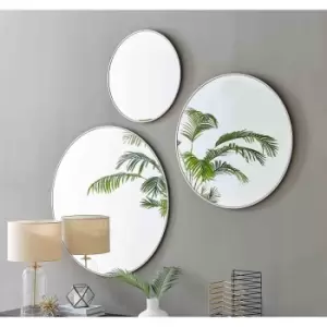 Image of Furniture Box Emma 60cm Round Black Frame Wall Mirror