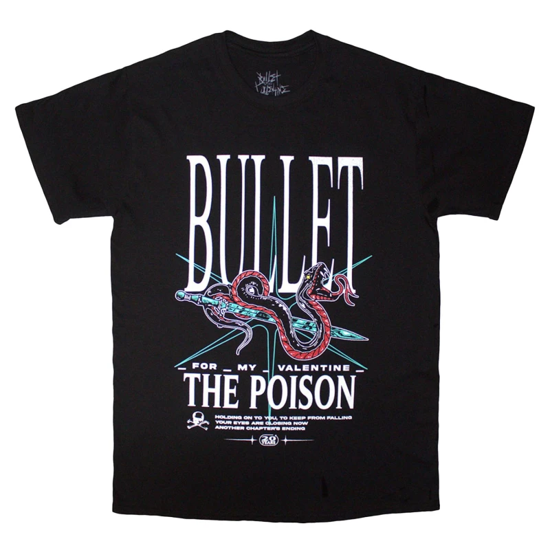 Image of Bullet For My Valentine Mens The Poison Snake T-Shirt in Black Size: Medium Black Male M