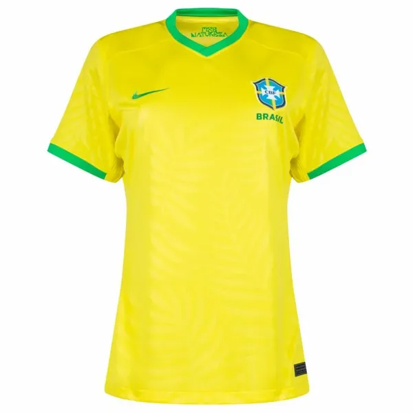Image of Nike Brazil Home Shirt 2023 Womens International Replica Shirts 16 (XL) Yellow 37204513470