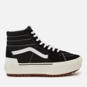 Image of Vans Womens Sk8-Hi Stacked Trainers - Black - UK 5