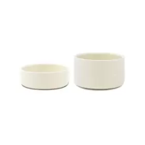 Image of Scruffs Set of 2 Small Icon Pet Bowls Cream