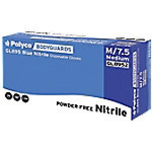 Image of Bodyguards Gloves Disposable Nitrile Size M Blue 100 Pieces