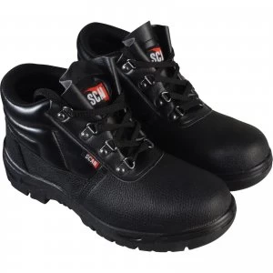 Image of Scan Mens Dual Density Chukka Safety Boots Black Size 7
