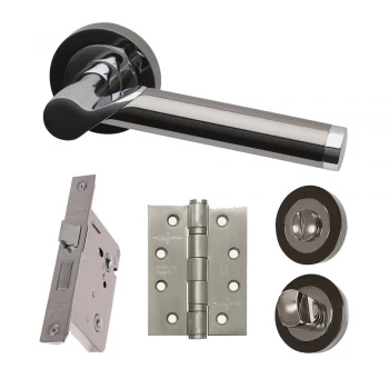 Image of LPD Internal Black Chrome Polaris Handle Hardware Pack Handle - Privacy