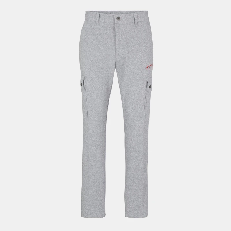 Image of Hugo Mens Slim Fit Trousers Open Grey male S